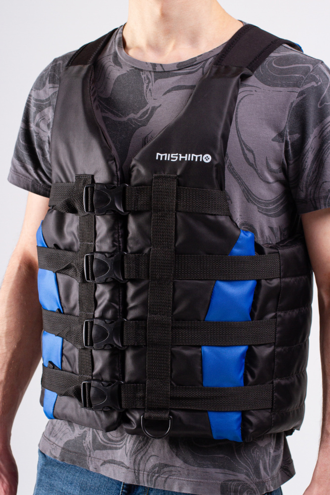 Жилет спасательный MISHIMO PRO Премиум качества Черно-синий в Стерлитамаке