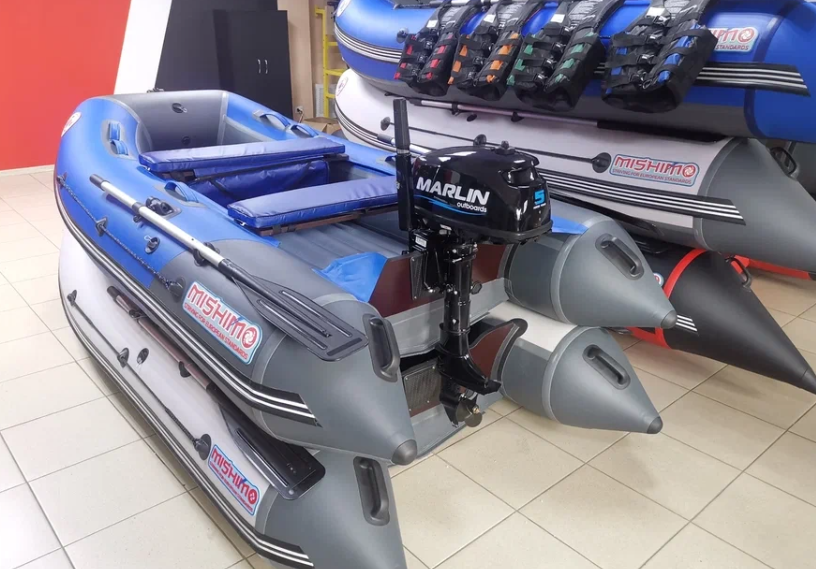 КОМПЛЕКТ ЛОДКА MISHIMO LITE 315 + МОТОР 5л.с в Стерлитамаке