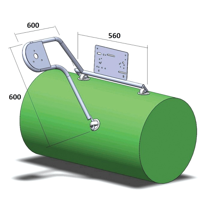 Стойка рулевая с креплением на баллон надувной лодки 25мм в Стерлитамаке