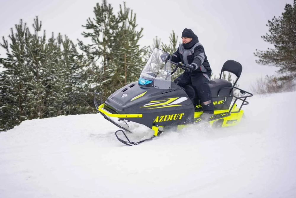 Миниснегоход Бурлак Азимут 24 л.с. , эл.запуск, реверс, тормоз гидравл, капот черный в Стерлитамаке