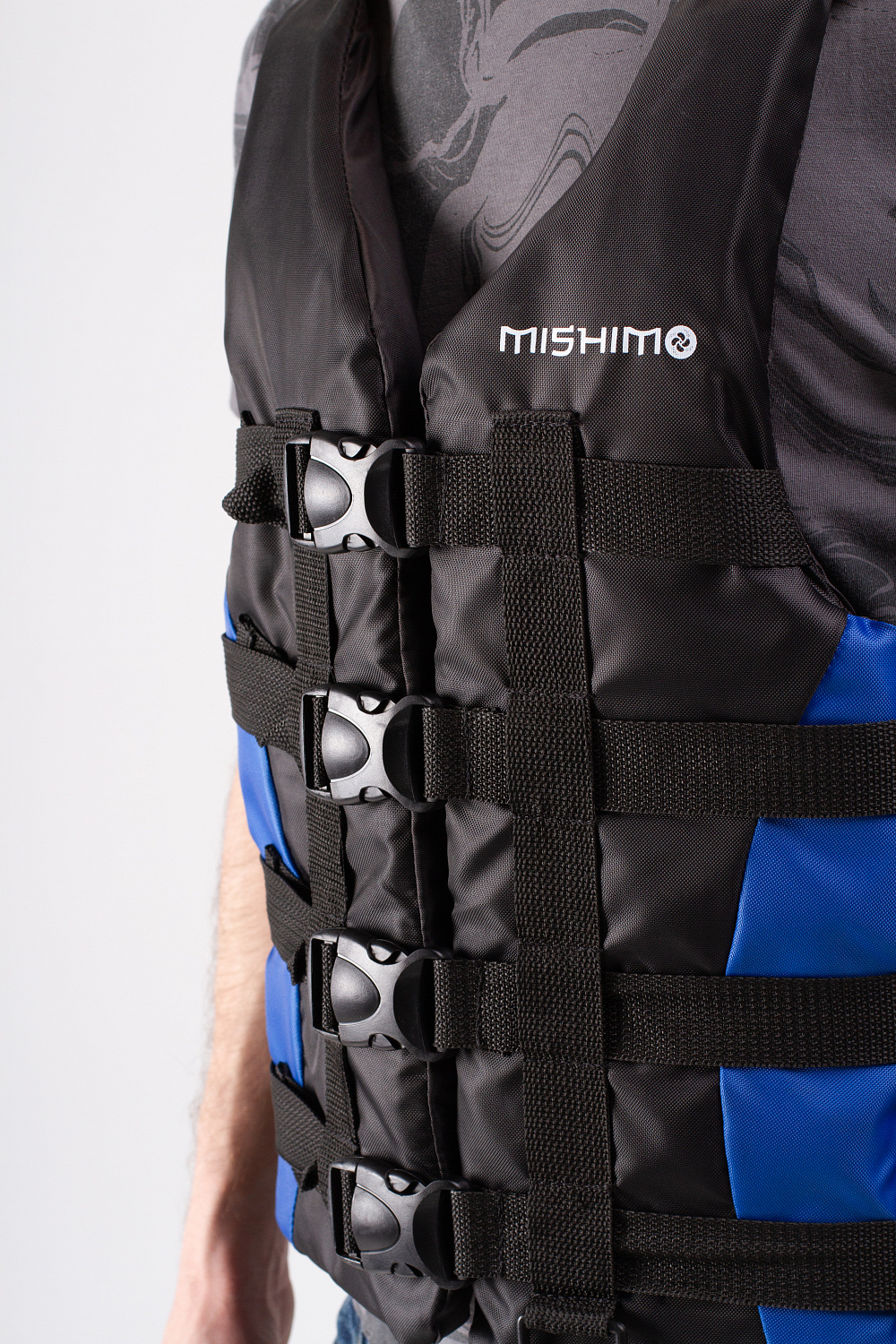 Жилет спасательный MISHIMO PRO Премиум качества Черно-синий в Стерлитамаке