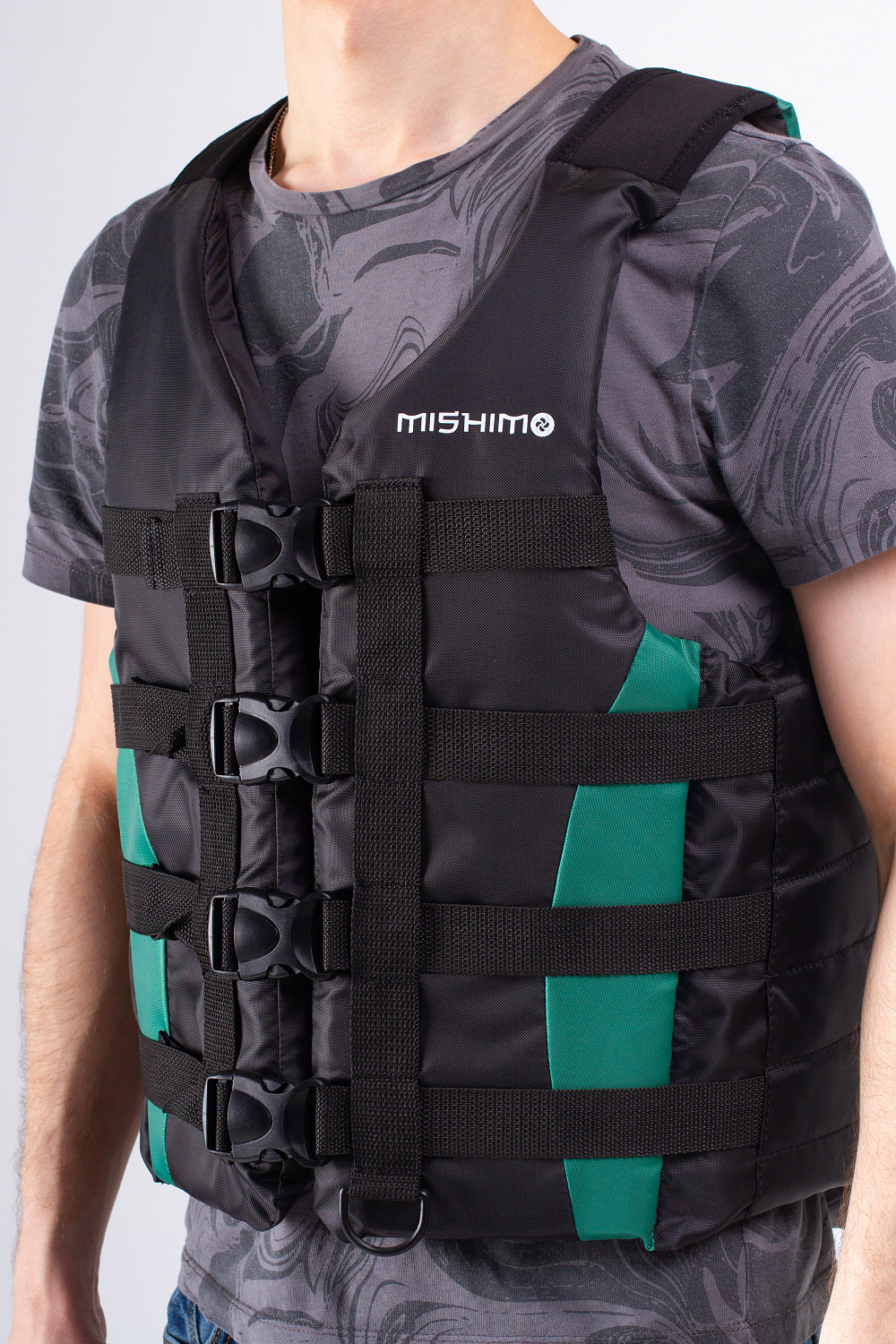 Жилет спасательный MISHIMO PRO Премиум качества Черно-зеленый в Стерлитамаке