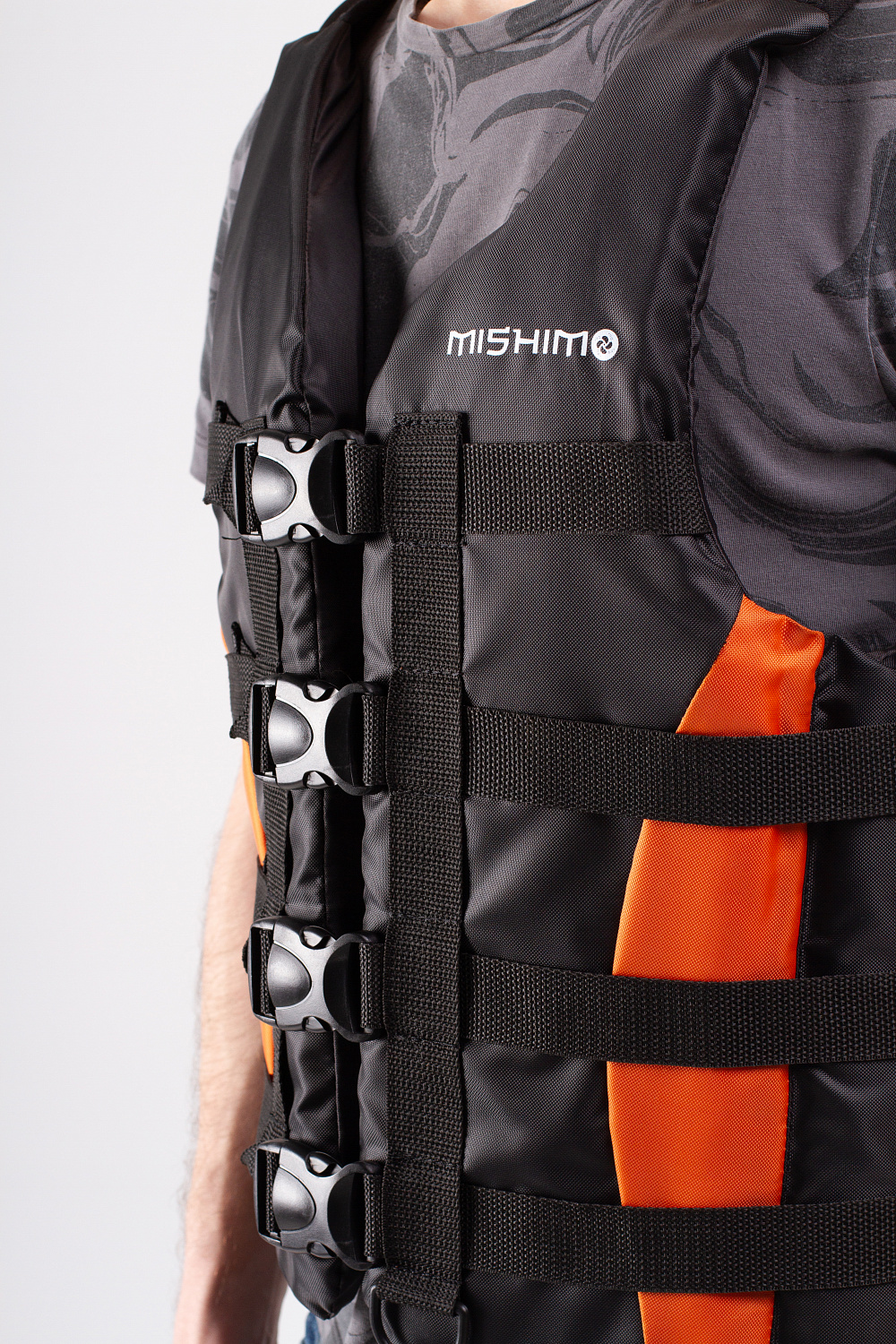 Жилет спасательный MISHIMO PRO Премиум качества Черно-оранжевый в Стерлитамаке