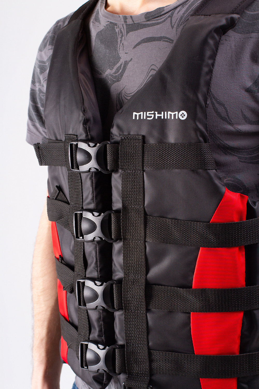 Жилет спасательный MISHIMO PRO Премиум качества Черно-красный в Стерлитамаке